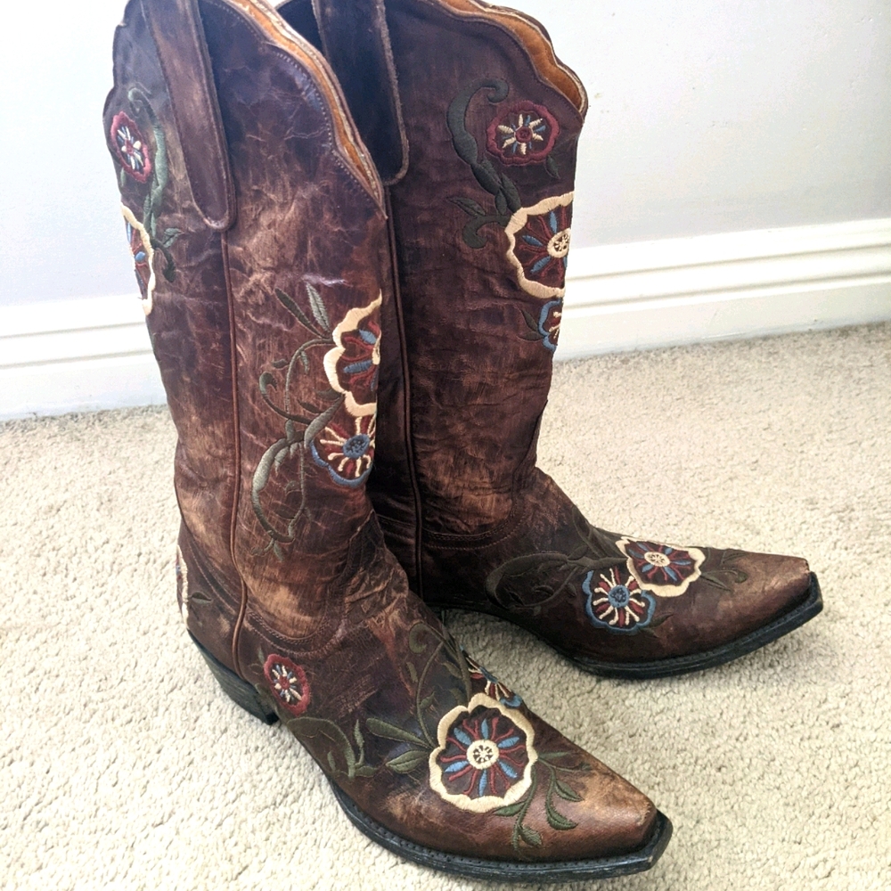 Old gringo women's cowgirl boots size 7.5 brown